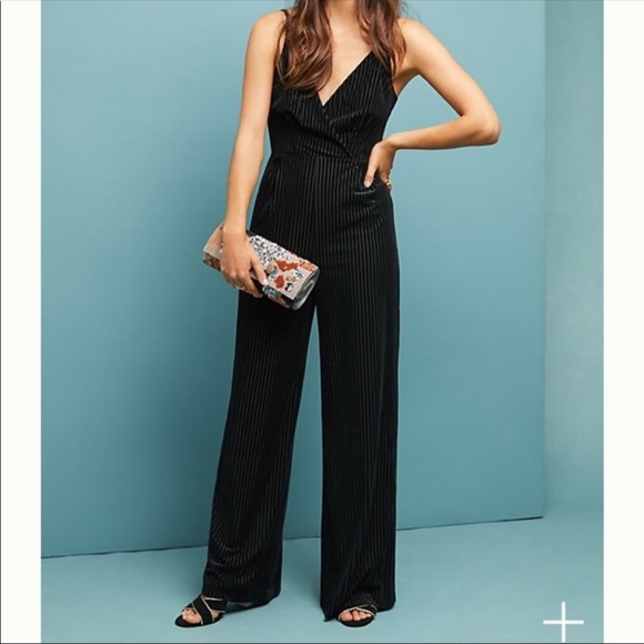 Anthropologie Pants - NWT Anthropologie Rosalina Velvet Jumpsuit